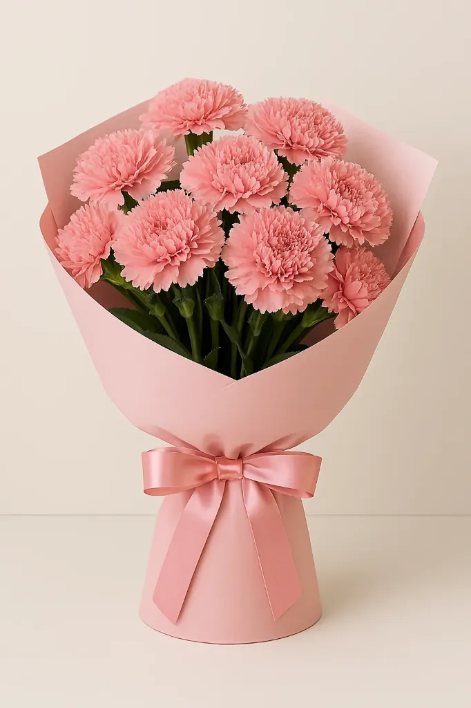 💐 Graceful Pink Carnations Bouquet